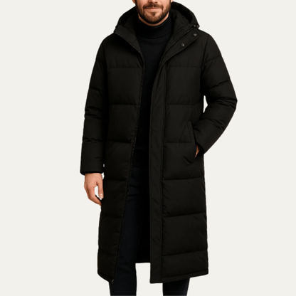 Men's Long Puffer Hooded Winter Coat