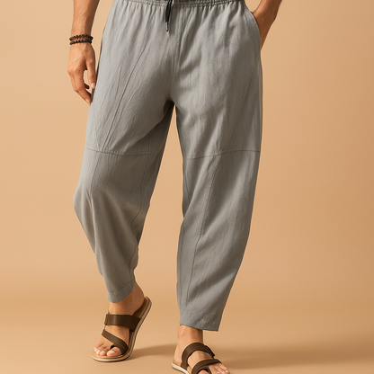 Men’s loose cotton pants with breathable fit, ideal for casual wear, relaxed days, and comfortable everyday outfits.