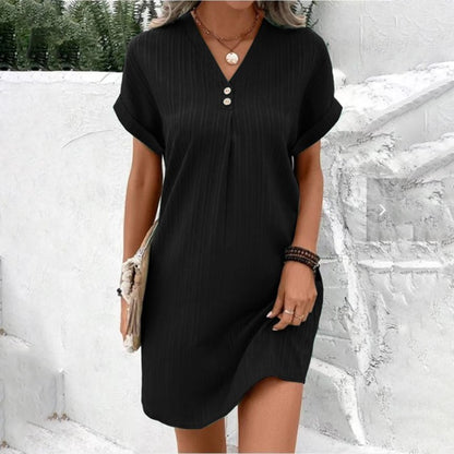 Loretta Women's V-Neck Mini Dress - Vonnera