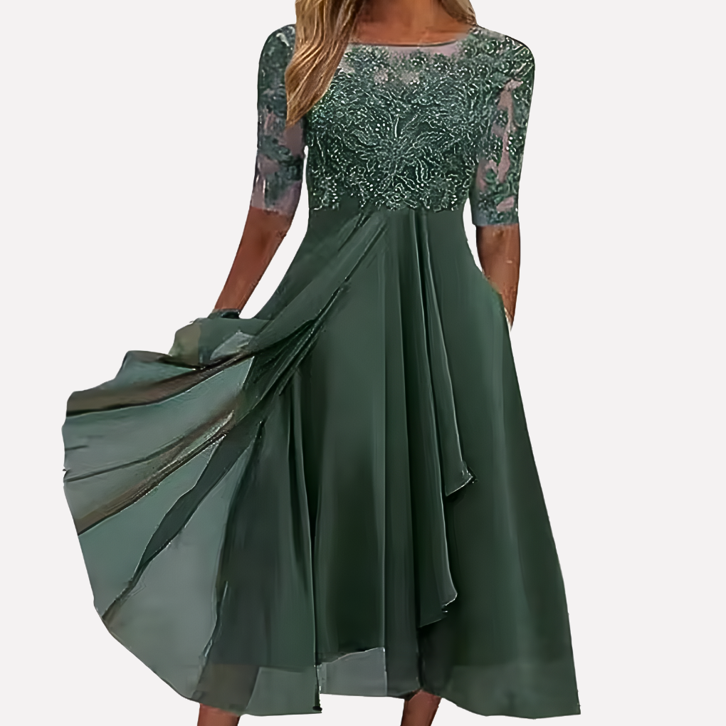 Lori Women's Lace Midi Dress