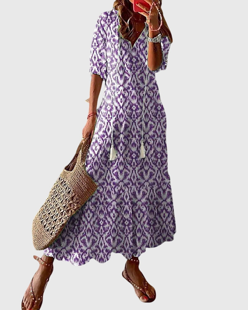 Lori Women's V-Neck Maxi Dress