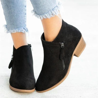 Women's Leather Boots Comfortable - Vonnera