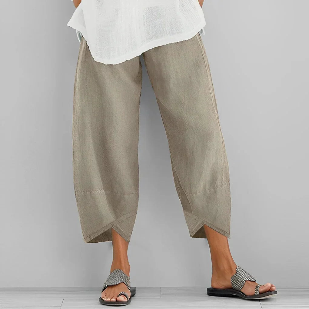 Women's Satin Wide Leg Trousers - Vonnera