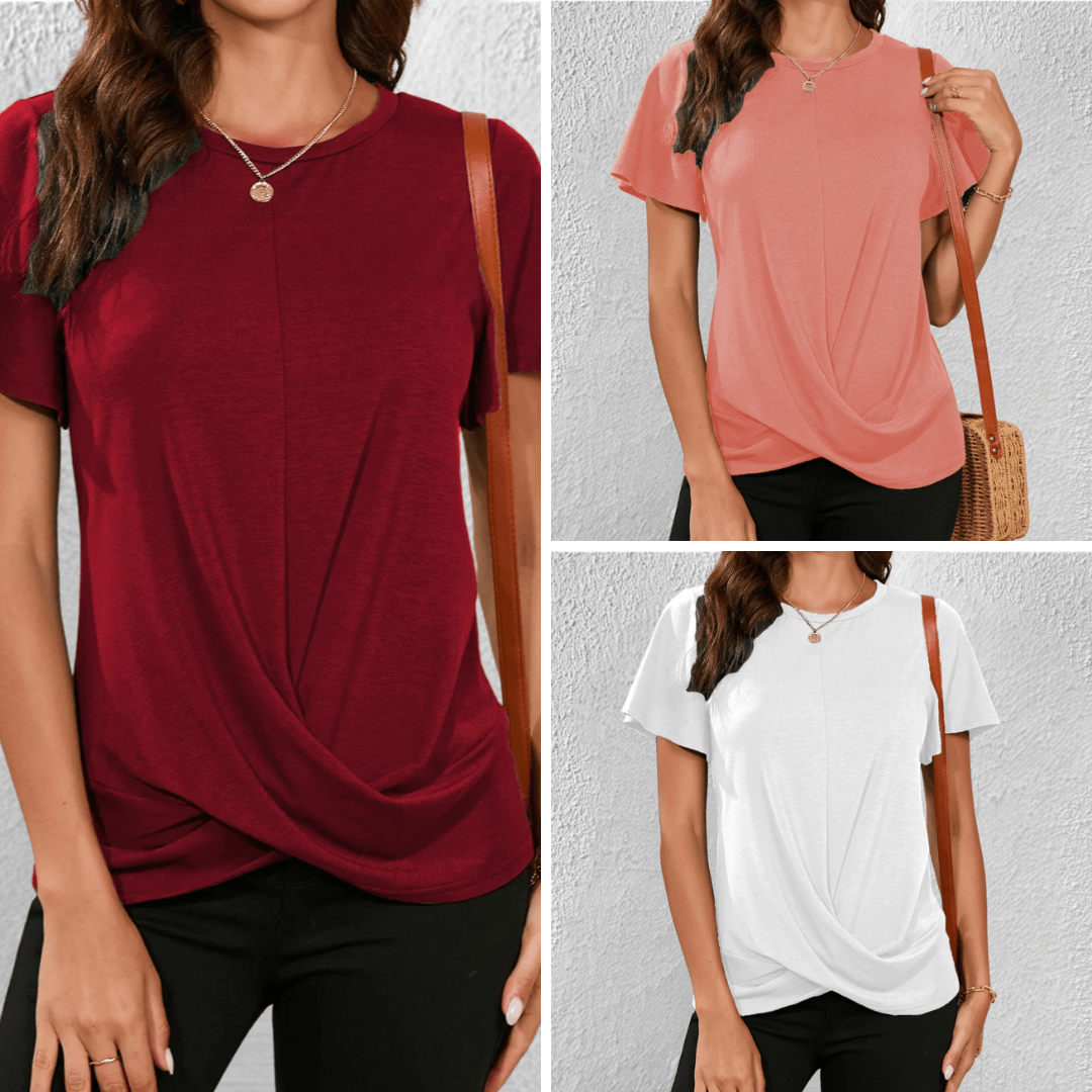 Women's Casual Twist Front T-Shirt