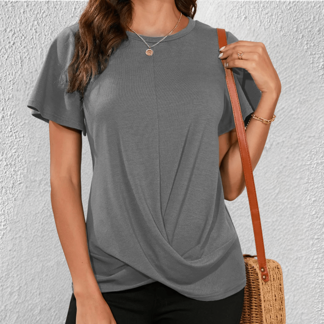 Women's Casual Twist Front T-Shirt