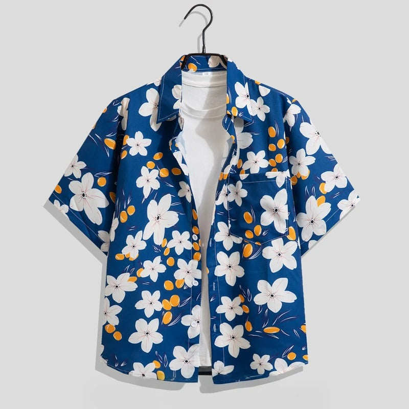 Men's Printed Button-Down Shirt - VibreMode