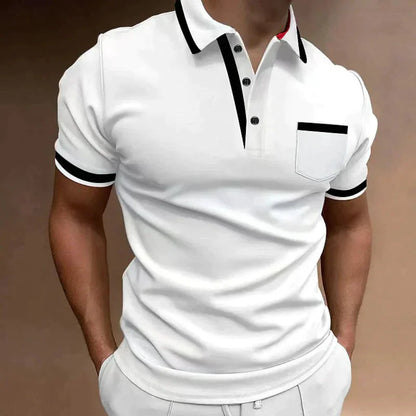Men's Polo Shirt Cotton Casual White - Vonnera