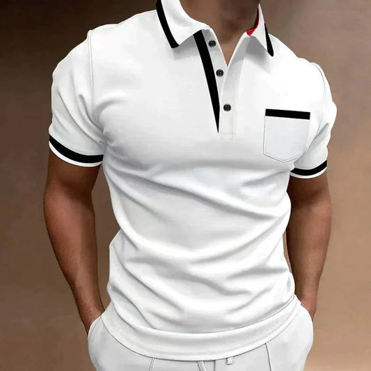 Men's Polo Shirt Cotton Casual White - Vonnera