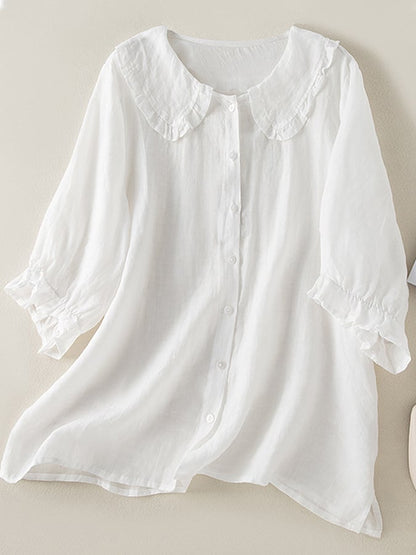 Image of Lydia | Women's Ruffle Collar Blouse