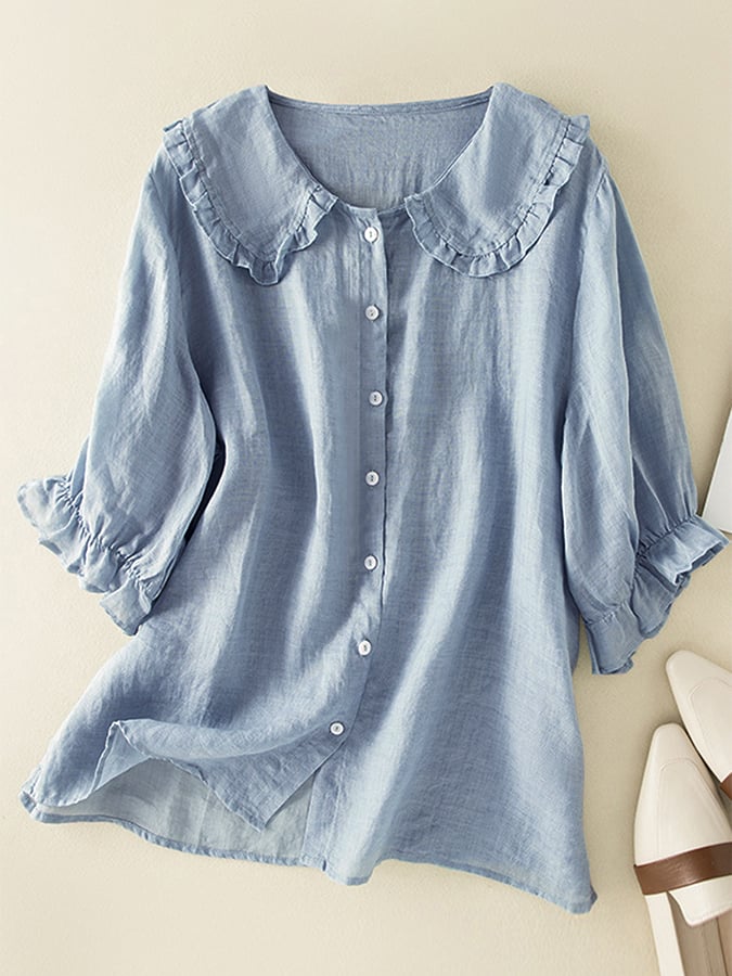 Women's Ruffle Collar Blouse - Vonnera