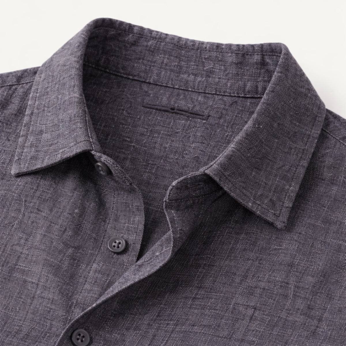 Men's Linen Button Up Shirt Loose Fit Natural
