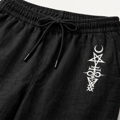 Men's Linen Wide Leg Drawstring Pants
