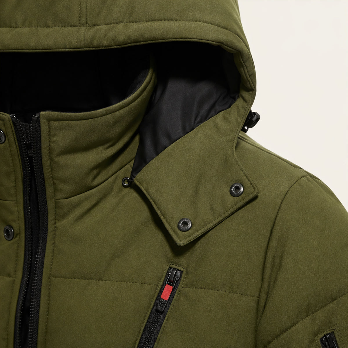 Men's Warm Puffer Coat Hooded Waterproof Zipper Pockets