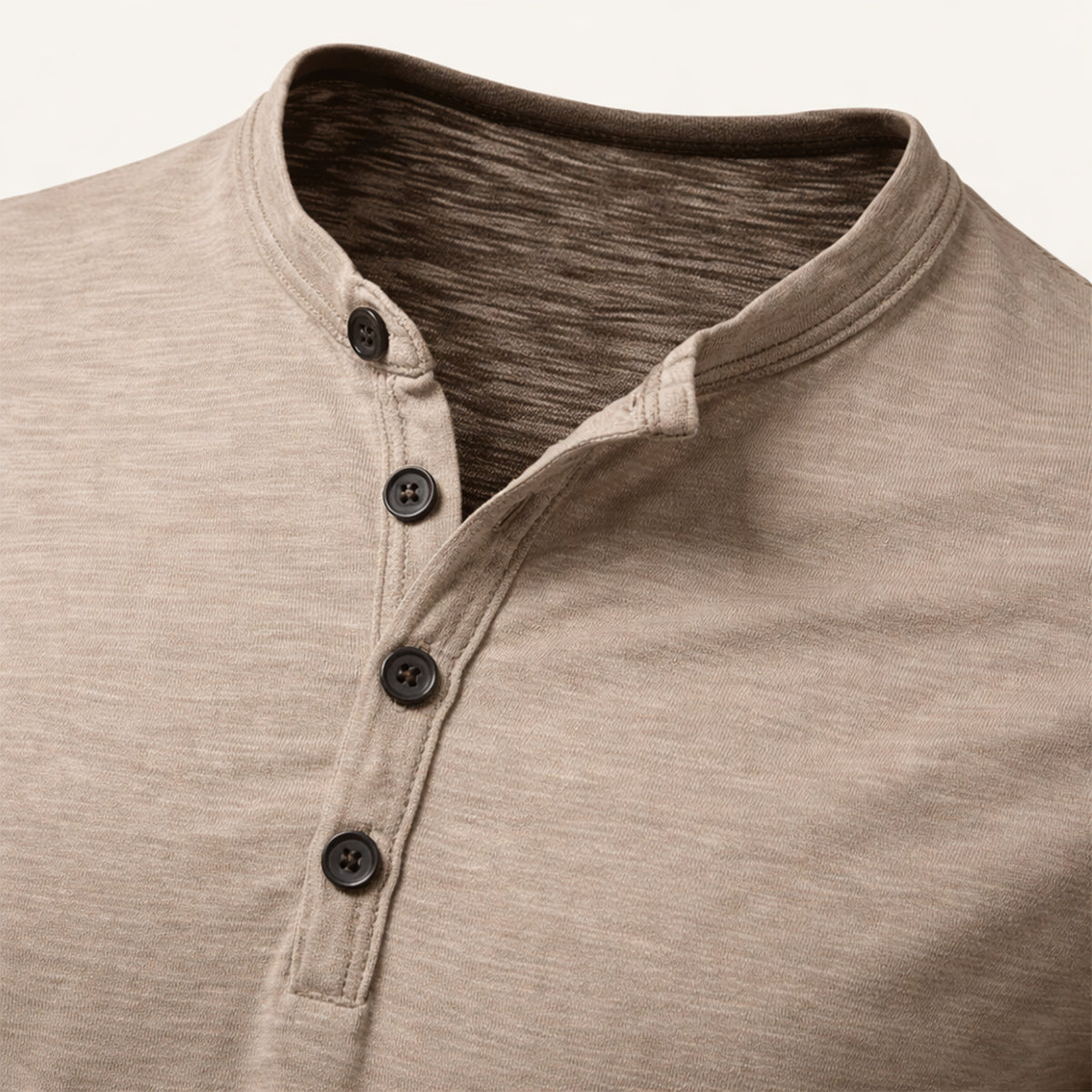 Men's Casual Henley T Shirt Short Sleeve Cotton
