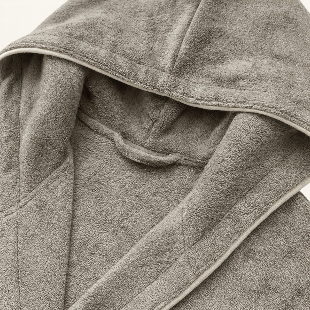 Men's Hooded Long Bathrobe With Belt