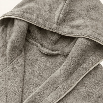 Men's Hooded Long Bathrobe With Belt