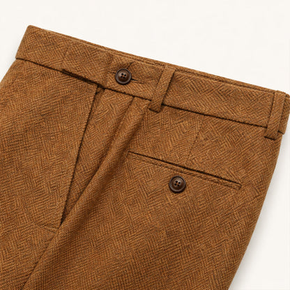 Men's Tweed Suit Herringbone Blazer Waistcoat Trousers