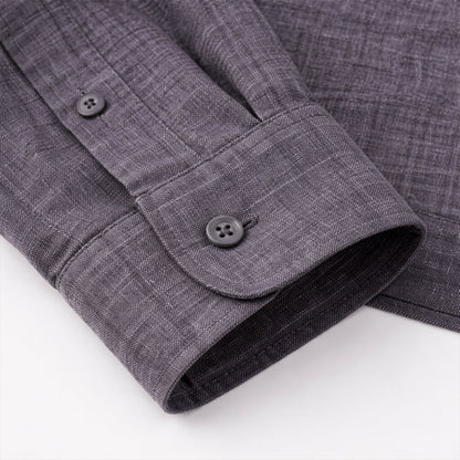 Men's Linen Button Up Shirt Loose Fit Natural