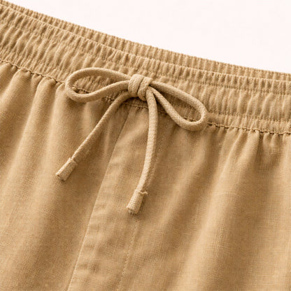 Men's Linen Beach Set Shirt Pants Lightweight