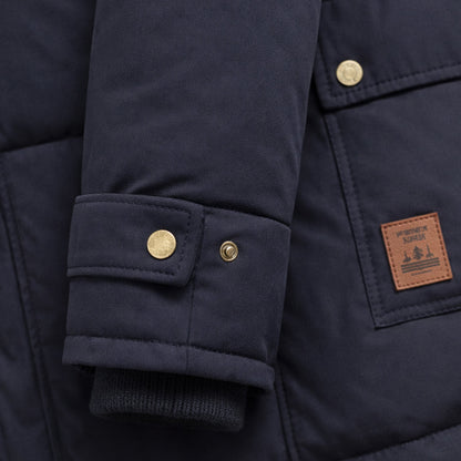 Men's Winter Parka Jacket Fur Collar Warm Hooded