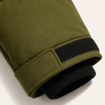 Men's Warm Puffer Coat Hooded Waterproof Zipper Pockets