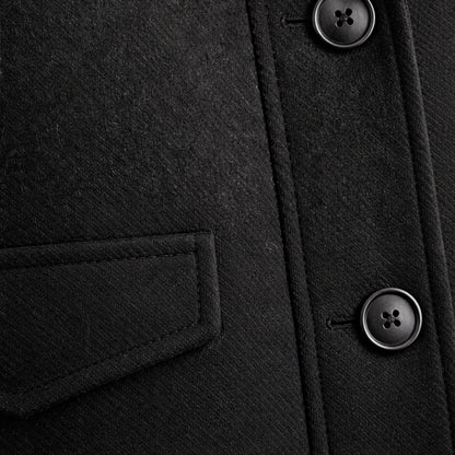 Men's Wool Blend Smart Jacket Zipper Closure