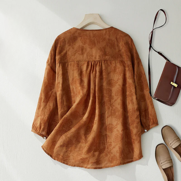 Women's V-Neck Linen