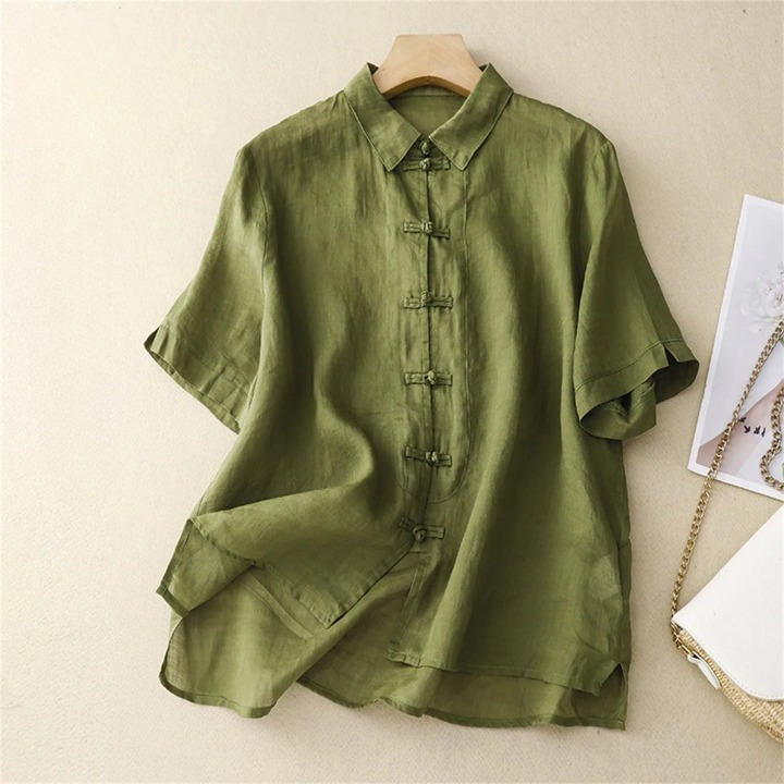 Women's Linen Summer Blouse - Vonnera