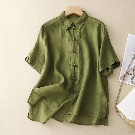 Women's Linen Summer Blouse - Vonnera