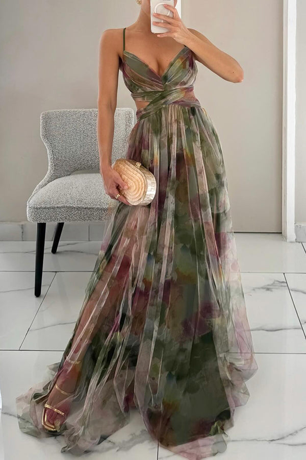 Image of Mae | Women's Spaghetti Strap Maxi Dress