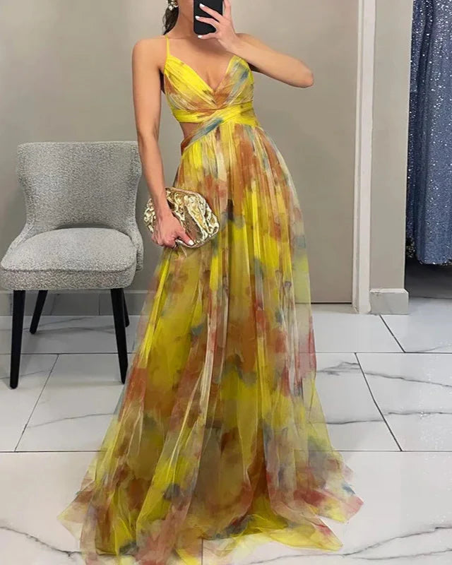 Image of Mae | Women's Spaghetti Strap Maxi Dress