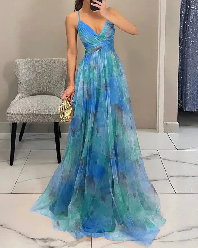 Image of Mae | Women's Spaghetti Strap Maxi Dress