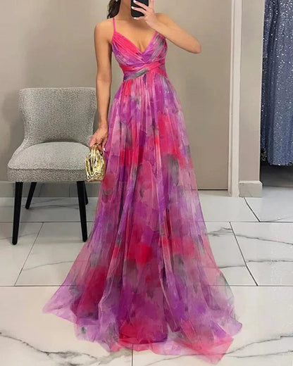 Image of Mae | Women's Spaghetti Strap Maxi Dress