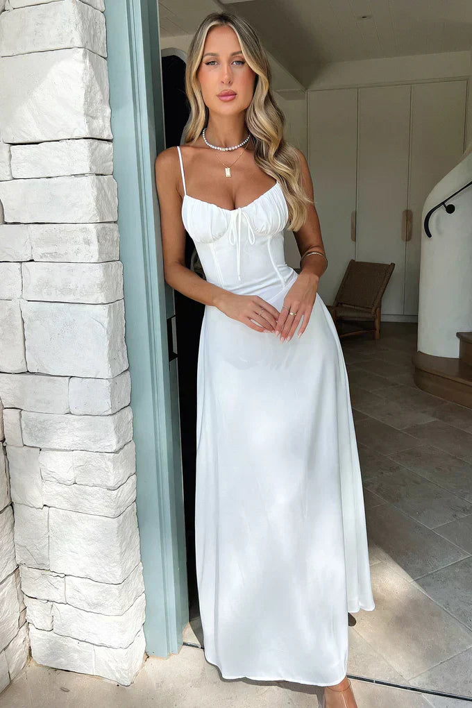 Women's Maxi Wrap Dress Spaghetti Strap Evening