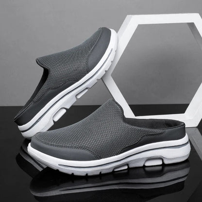 Men's Slip On Mules Closed Toe Black
