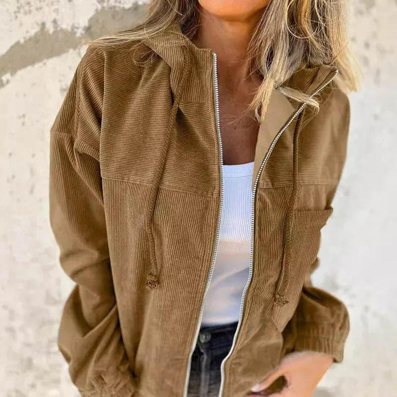 Women's Hooded Jacket Zipper Casual