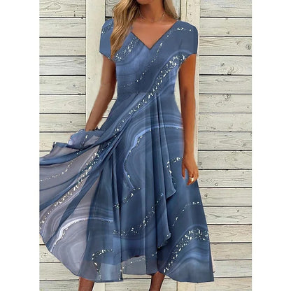 Women's Midi Dress Wide Skirt - Vonnera