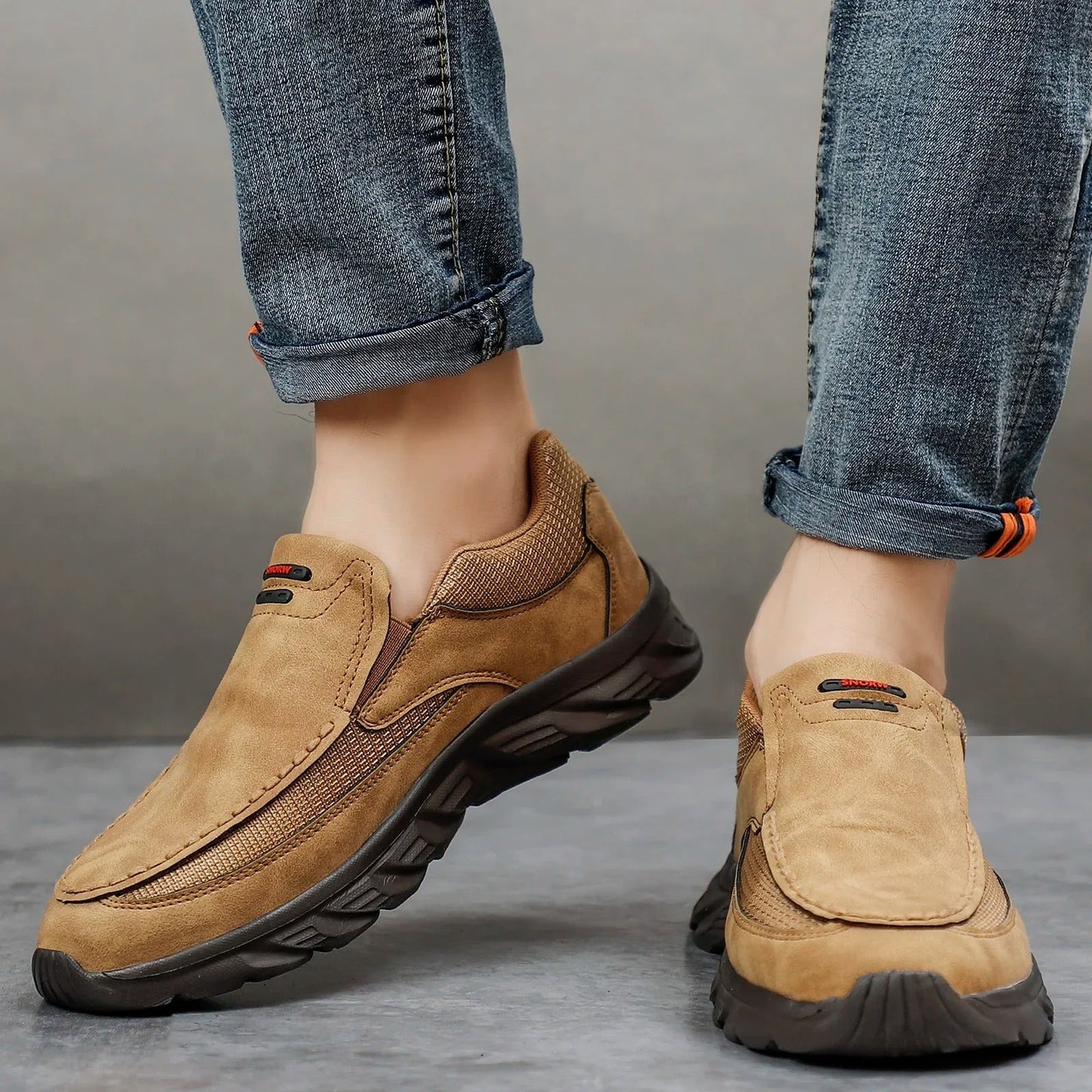 Men's Comfort Loafers Leather Brown