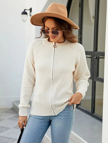 Women's Casual Zip-Up Cardigan