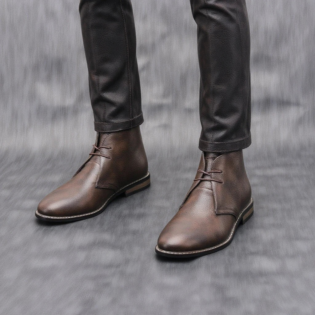 Claybourne Men's Faux Leather Chukka Boots