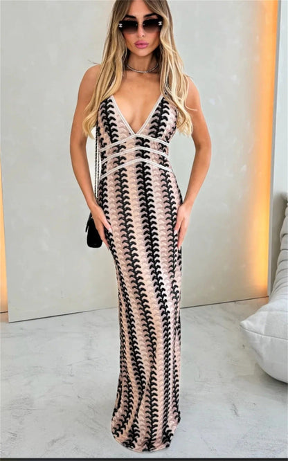 Women's Crochet Beach Wedding Guest Dress