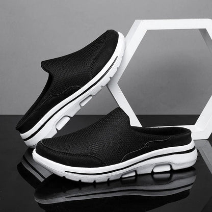 Men's Slip On Mules Closed Toe Black