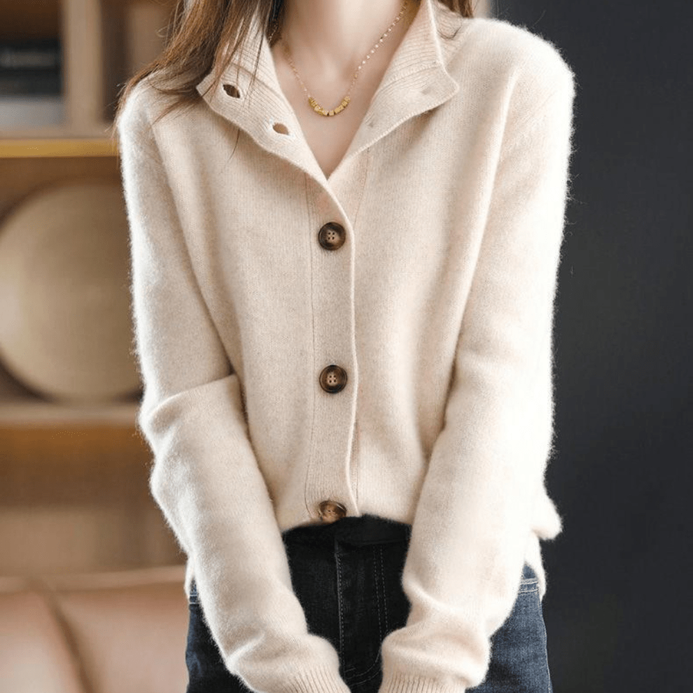 Women's Cashmere Cardigan Soft Elegant Sweater - Vonnera