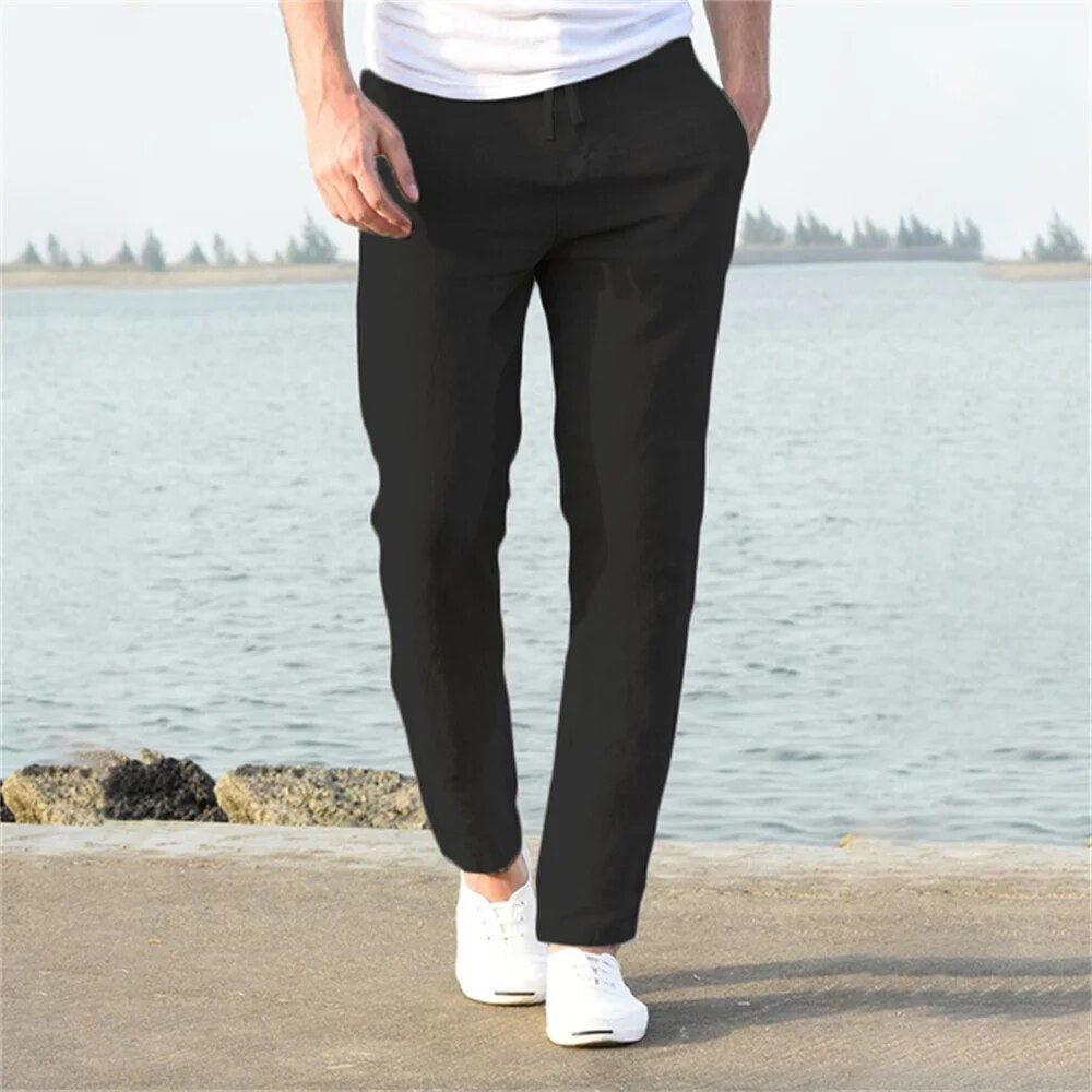 Image of Marco | Men's Straight Leg Drawstring Casual Pants