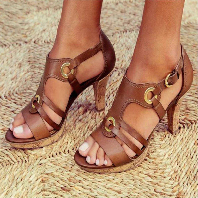 Image of Margot | Women's Heeled Strappy Sandals