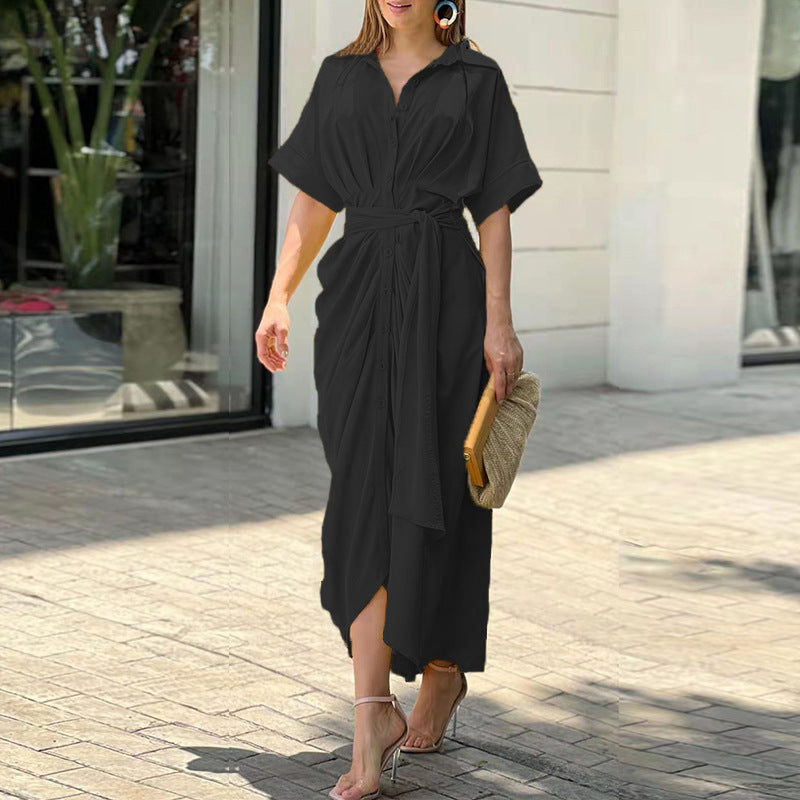 Image of Margot | Women's Tie Waist Midi Dress