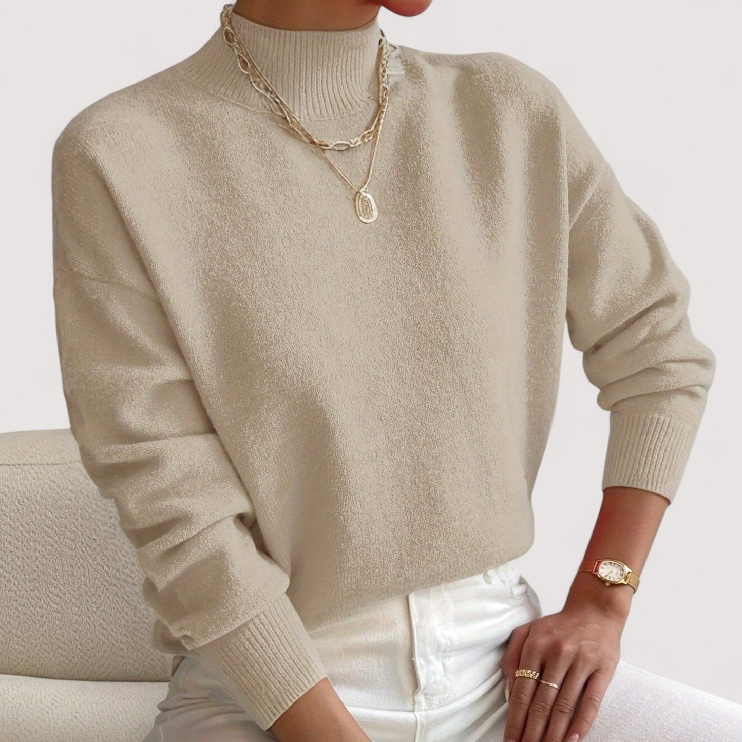 Women's Knitted Turtleneck Sweater