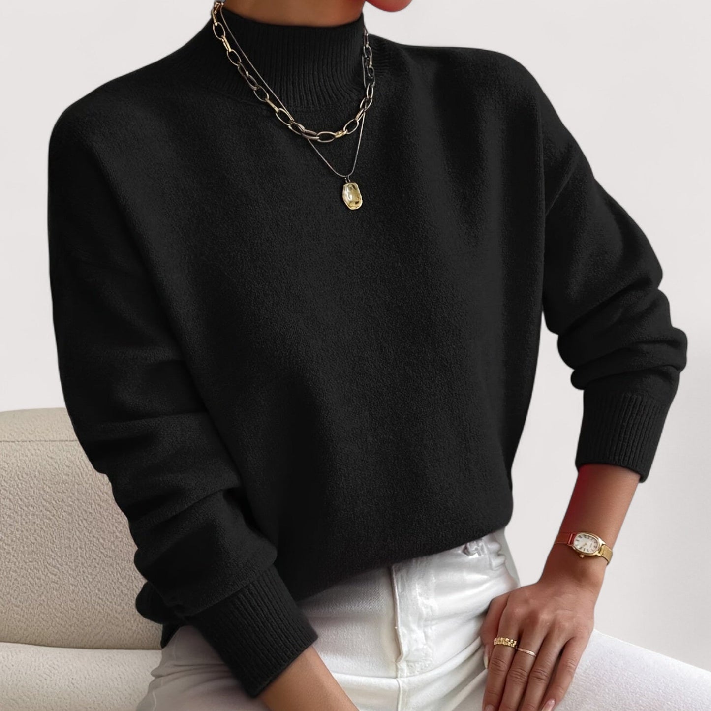 Women's Knitted Turtleneck Sweater