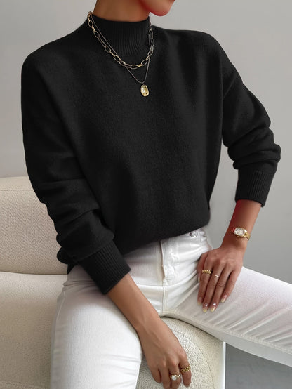 Women's Plain Long Sleeve Sweater