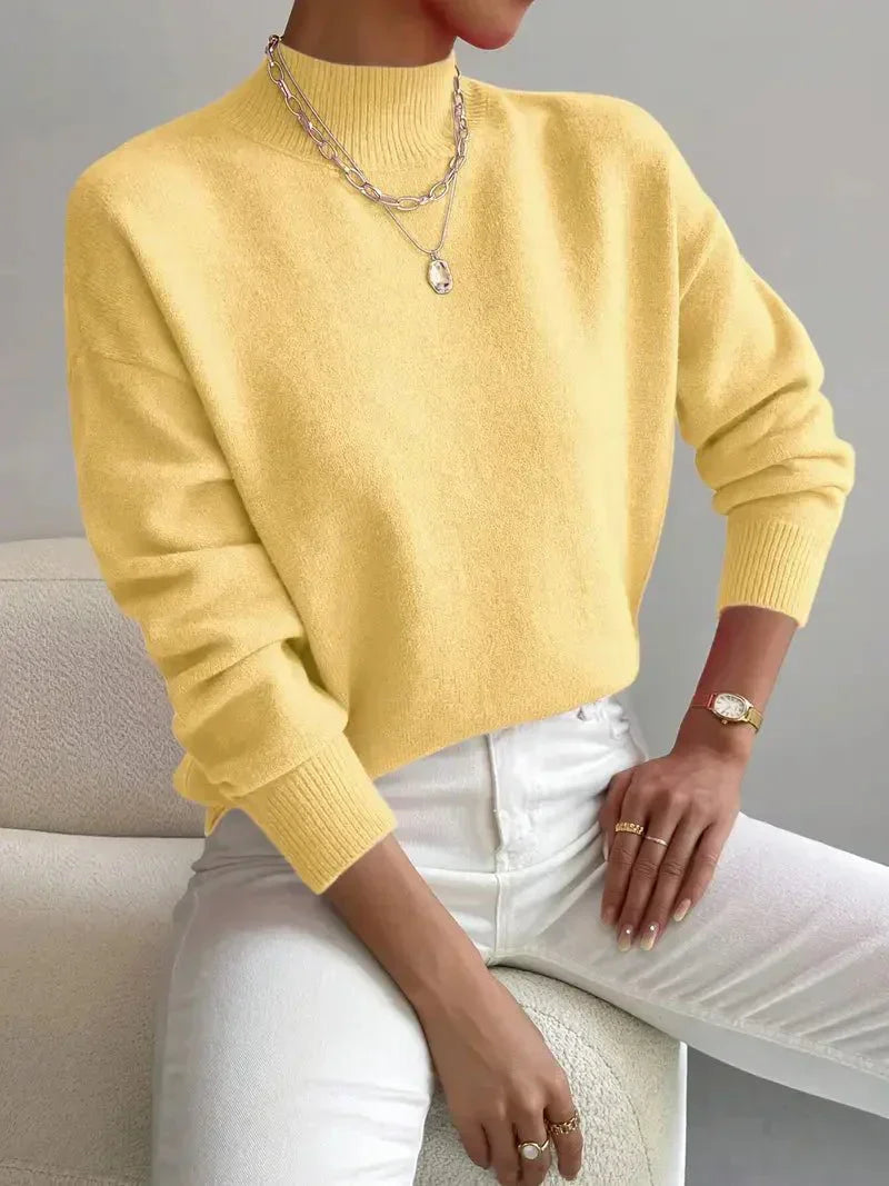 Women's Plain Long Sleeve Sweater